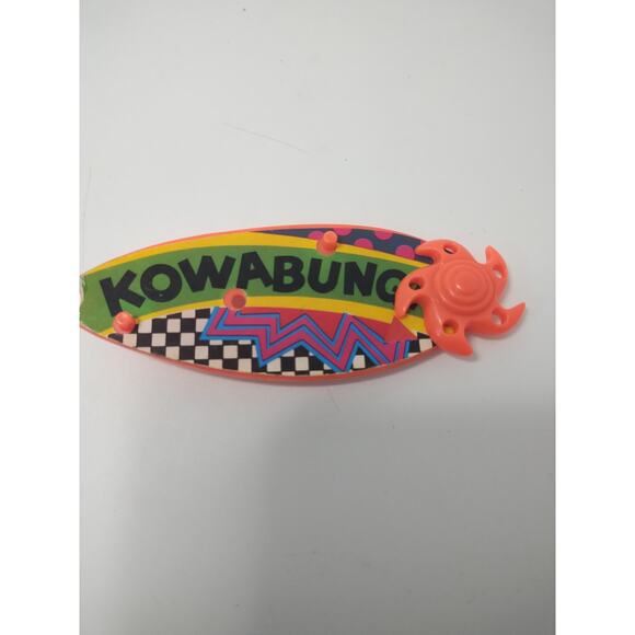 Vintage 1990 Teenage Mutant Ninja Turtles TMNT Michelangelo Kowabunga Surf Board - Picture 3 of 7